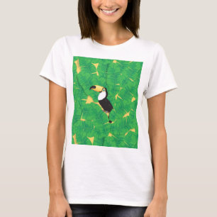 T-shirt Feuilles toucans et bananes