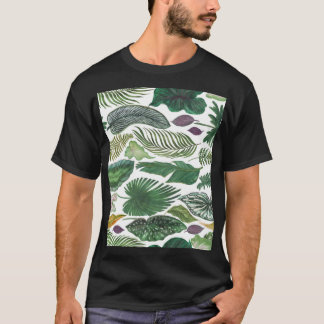T-shirt Feuilles tropicaux : arrière - plan transparent aq
