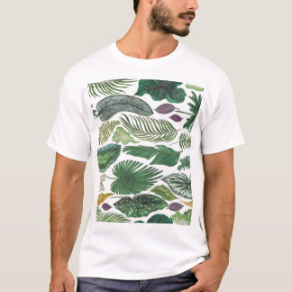 T-shirt Feuilles tropicaux : arrière - plan transparent aq