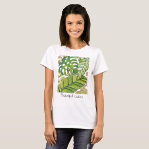 T-shirt Feuilles Tropicaux En Aquarelle