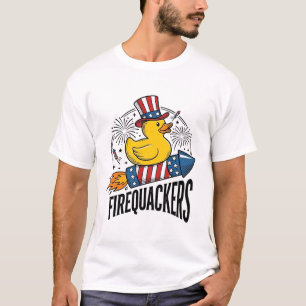T-shirt Feux d'artifice Canard Patriotique Conception de C