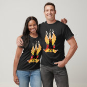 T-shirt Feux d'artifice chat noir (Unisexe)