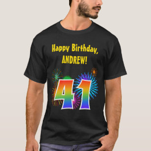 T-shirt Feux d'artifice d'amusement + Motif "41"