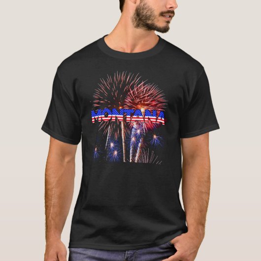 T-shirt Feux d'artifice du Montana (Devant)