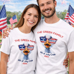 T-shirt Feux d'artifice Rouge Blanc Bleu 4 juillet Famille