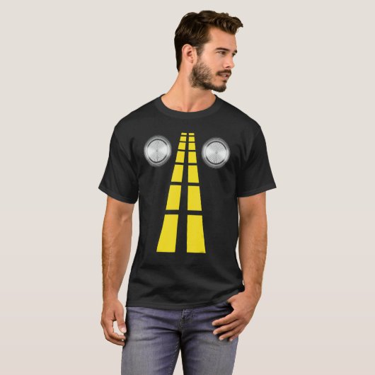T-shirt Feux de cerfs avec marquage routier Couples Costum (Devant entier)