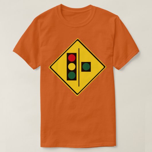 T-shirt Feux de circulation avec vert continu (Design devant)