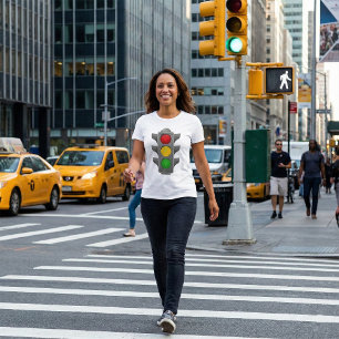 T-shirt Feux de circulation Rouge Jaune Vert Signal