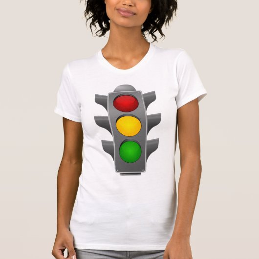 T-shirt Feux de circulation Signal rouge jaune vert (Devant)
