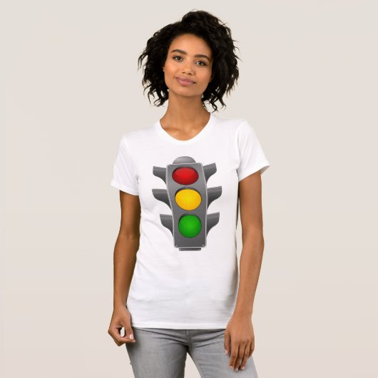 T-shirt Feux de circulation Signal rouge jaune vert (Devant entier)