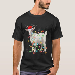 T-shirt Feux de Noël de chèvre Famille Amour de chèvre San