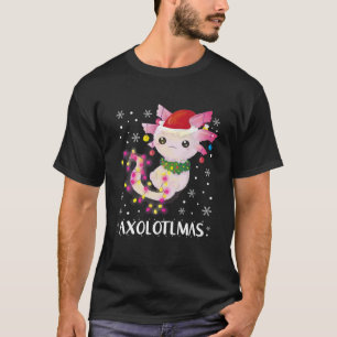 T-shirt Feux de Noël des poissons Axolotlmas Axolotl Liza