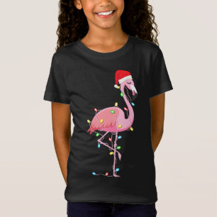 T-Shirt Feux de Noël Flamant rose Amant Drôle Noël