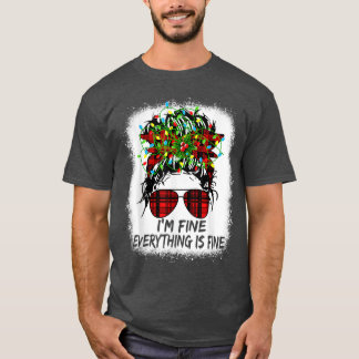 T-shirt Feux de Noël Je vais bien Tout va bien
