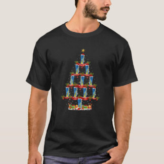 T-shirt Feux de Noël Père Noël Skateboard Sports Noël