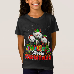 T-Shirt Feux de Noël Pyjama Panda Ours Anima