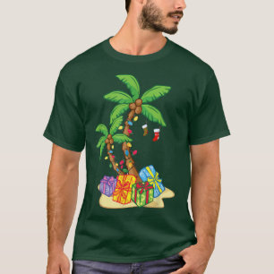 T-shirt Feux de noix de palmier Tropical Xmas Coconut F