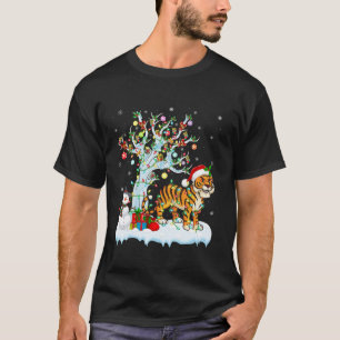 T-shirt Feux d'éclairage de Noël de Noël de Noël de Noël d