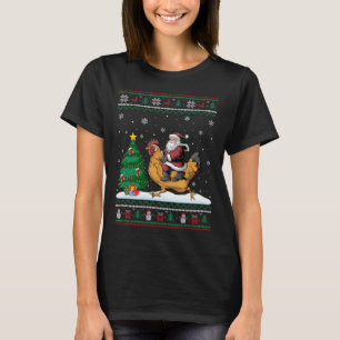 T-shirt Feux Noël Arbre Lumières Noël Père Noël Riding Chi
