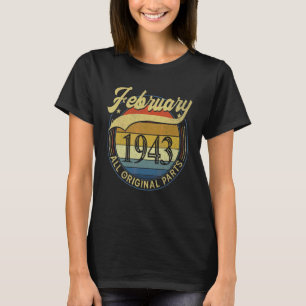 T-shirt Février 1943 Toutes les pièces d'origine Vintage A