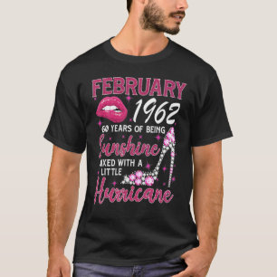 T-shirt Février 1962 60 Ans D'Être Sunshine Mixte Avec