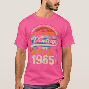 T-shirt Février 1965 58 Ans Amoureux De Pêche 58E Naissanc