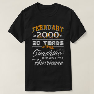 T-shirt Février 2000 20 Ans Cadeaux Mariages