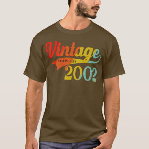 T-shirt Février 2002 Anniversaire Vintage Février 2002 Awe