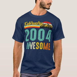 T-shirt Février 2004 Birthday Gift Shirt Vintage Février