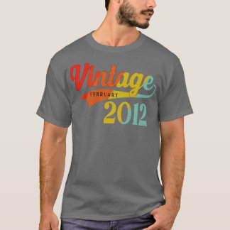T-shirt Février 2012 Anniversaire Vintage Février 2012 Awe