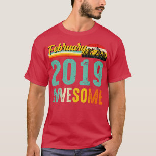 T-shirt Février 2019 Birthday Gift Shirt Vintage Février