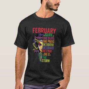 T-shirt Février Anniversaire Femmes Africaines-Américaines