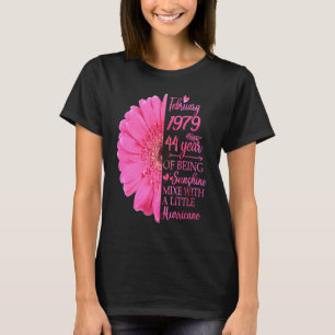 T-shirt Février Fille 1979 T 44 ans 44e anniversaire