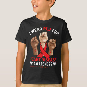 T-shirt Février Nous Portons Red Heart Disease Awareness A