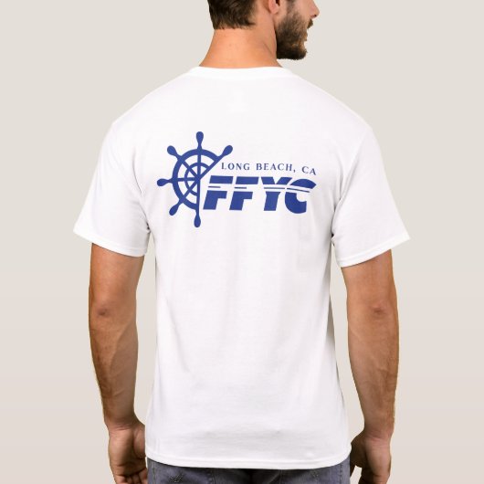 T-shirt FFYC Bateau Roue Bleu (Dos)