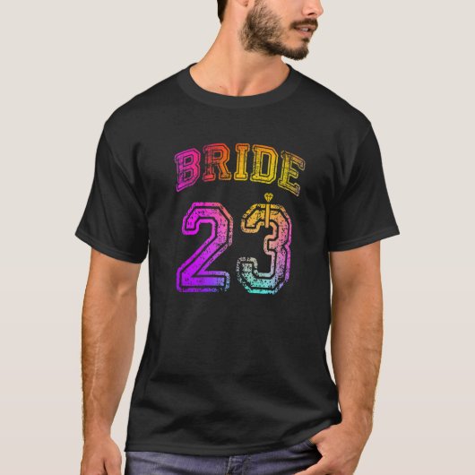 T-shirt Fiançailles de la mariée Fête de mariage 2023 Lune (Devant)