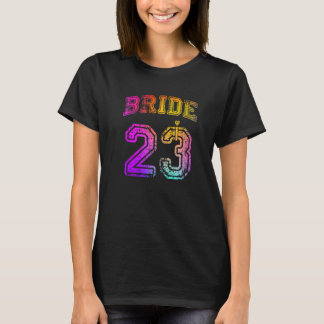 T-shirt Fiançailles de la mariée Fête de mariage 2023 Lune