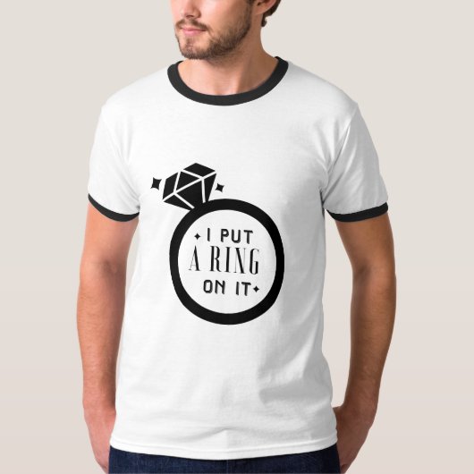 T-shirt Fiançailles du mariage drôle masculin (Devant)