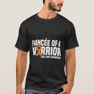 T-shirt Fiancée D'Un Guerrier Orange Ribbon Rsdcrps
