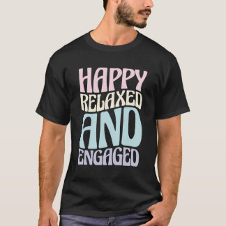 T-shirt Fiancée Fiancé Fête de fiançailles Heureux Détendu