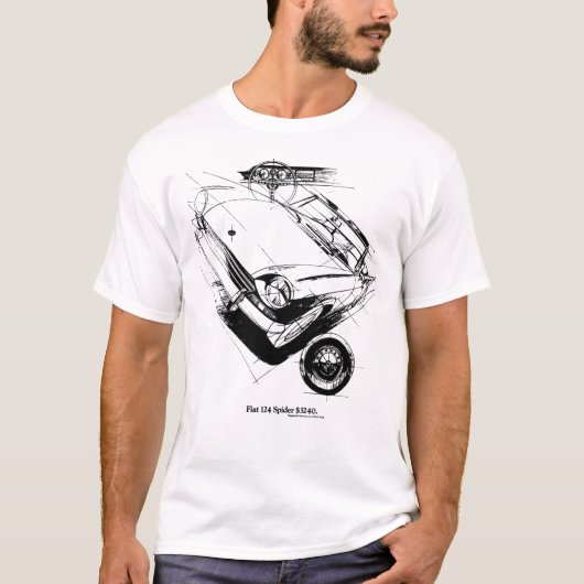 T-SHIRT FIAT 124 SPIDER437 (Devant)