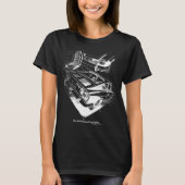 T-shirt FIAT 850 blanc sur noir363 (Devant)
