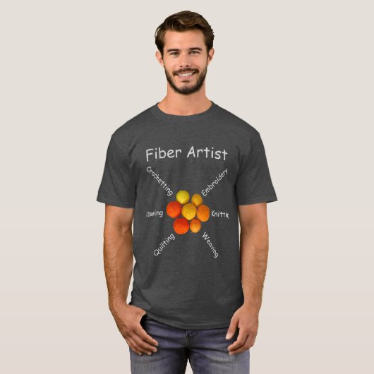 T-shirt - Fiber Artist (donker) (Voorkant volledig)