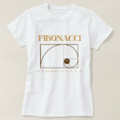 T-shirt Fibonacci avec texte marron pour les adeptes des m (Design devant)