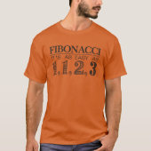 T-shirt Fibonacci C'est aussi facile que 1, 1, 2, 3 (Devant)