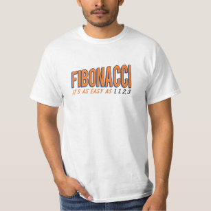 T-shirt Fibonacci il est aussi facile que 1, 1, 2, 3