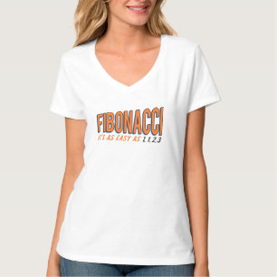 T-shirt Fibonacci il est aussi facile que 1, 1, 2, 3