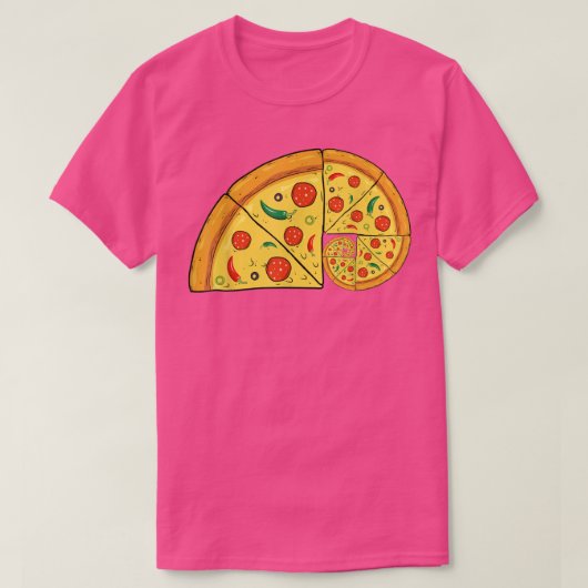 T-shirt Fibonacci Pizza Funny Enseignant Math (Design devant)