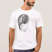 T-shirt Fibonacci spiral (Devant)