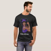 T-shirt Fibro Warrior Support Fibromyalgia Sensibilisation (Devant entier)